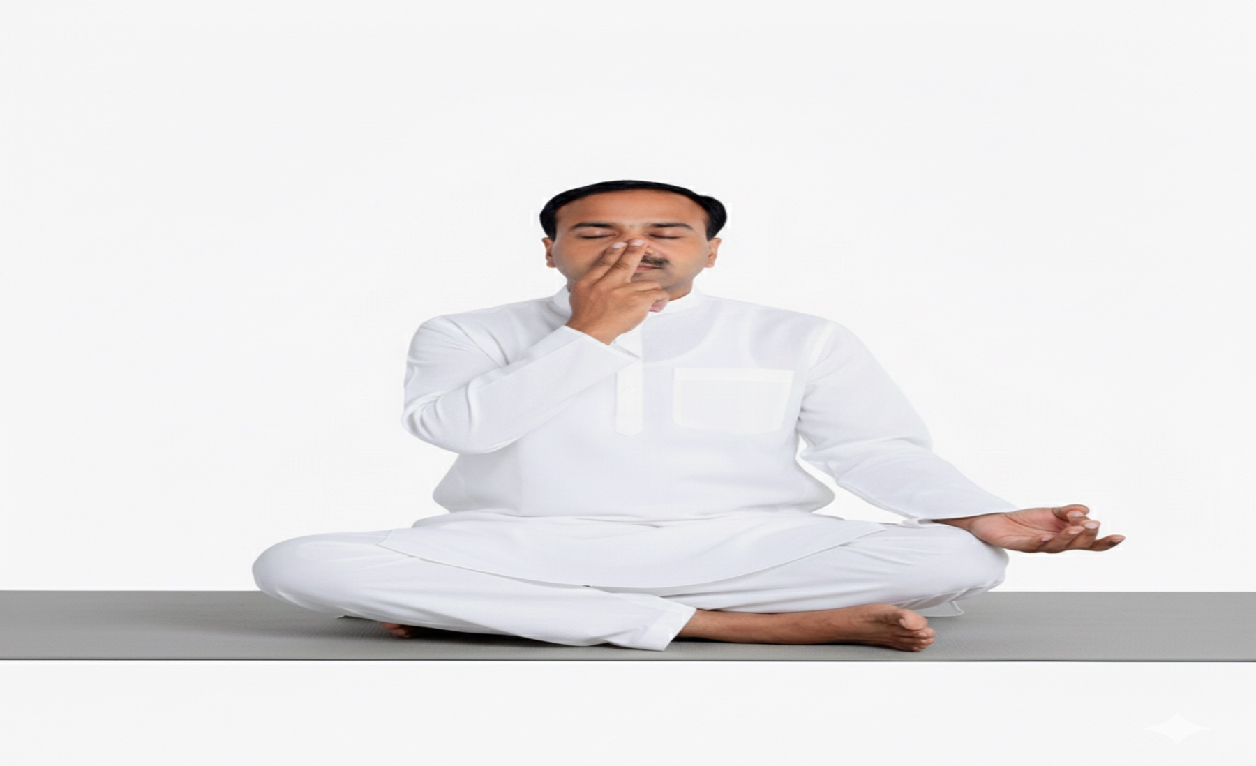 Dr. Deepak Kumaar practising breath awareness